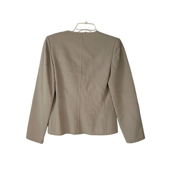 Women's Made in Italy Mirella Cavorso Wool Cardigan Jacket Beige Stitched - Picture 6 of 8